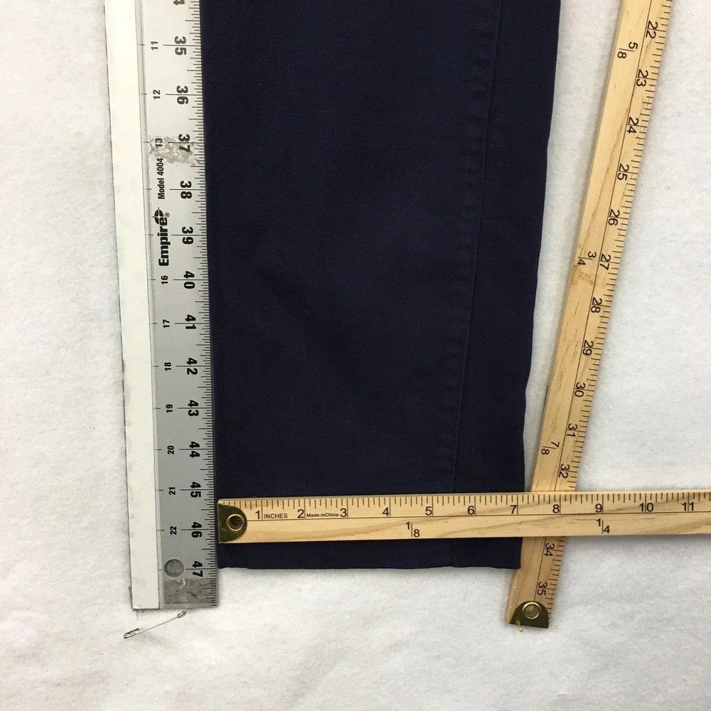 Taylor Stitch Mens 34 Navy Blue Organic Cotton Spandex Chino Pants Slim Fit